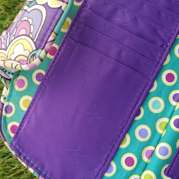 Vera Bradley Wallet Heather Kiss N Snap Large Credit Card Clutch - Picture 5 of 10